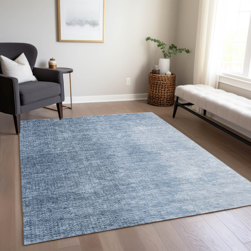 Malchow Flatweave Washable Ombre Indoor / Outdoor Rug, Rectangle 2'6" x 3'10"