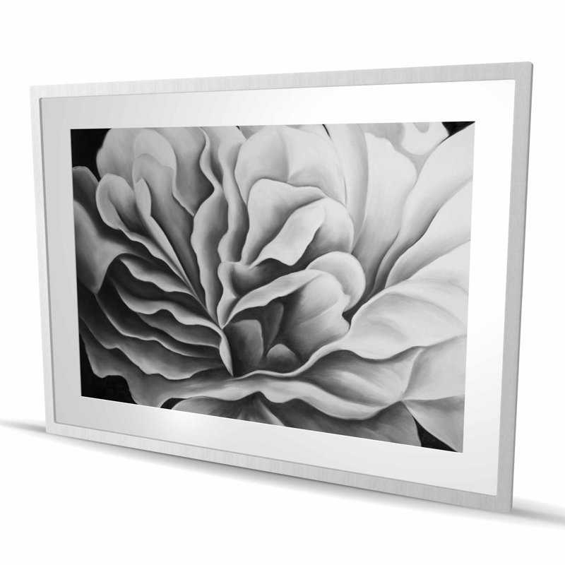 Magnifique imprimé de fleurs noires et blanches | Décoration de chambre à coucher