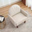 Fauteuil en forme de coquillage avec pieds en bois pour plus de confort et de style-545349128