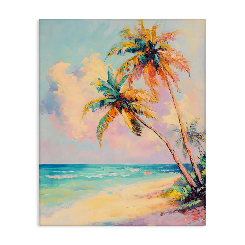 Toile de scène côtière colorée, design par LSR Design Studio, H 20 po x l 16 po