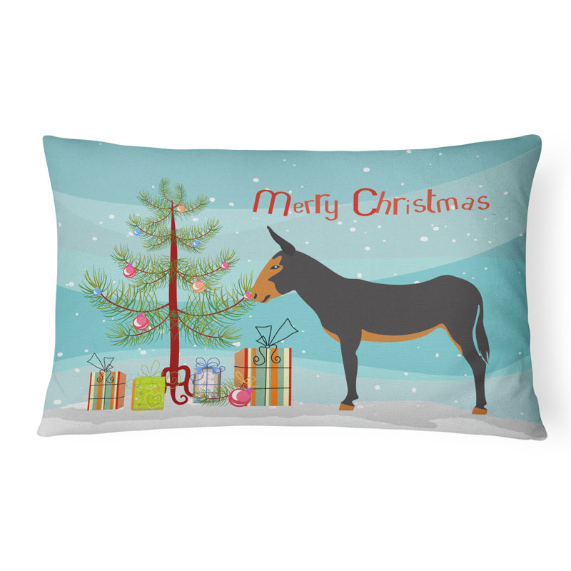  Catalan Donkey Christmas Indoor/Outdoor Throw Pillow