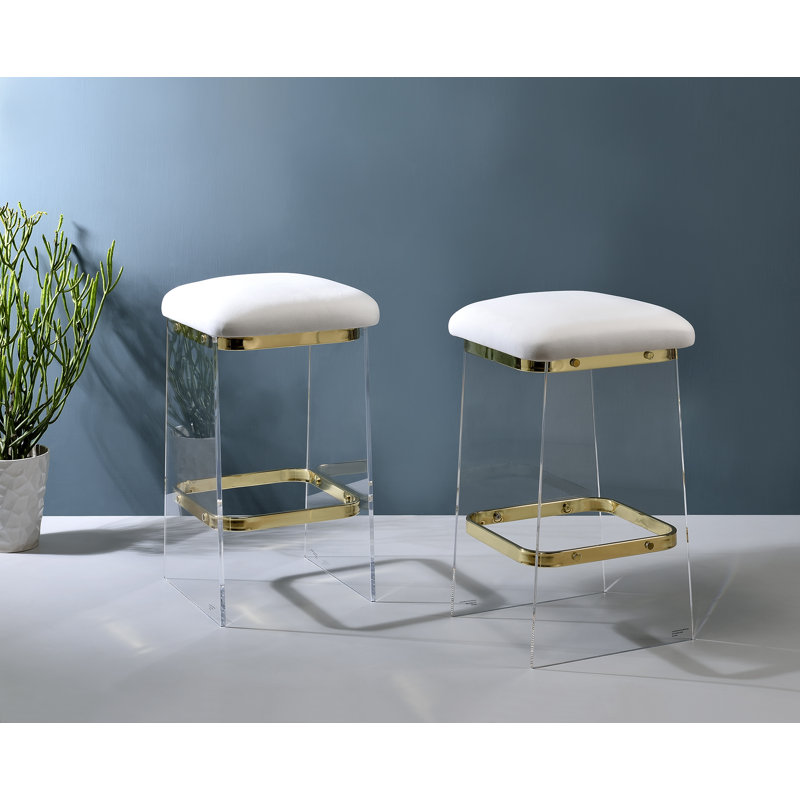 Elayla Upholstered Counter Stool, Gold