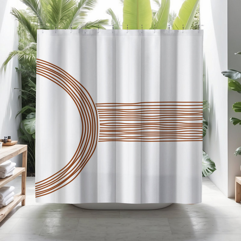 Rideau de douche Coco, Orange brûlé