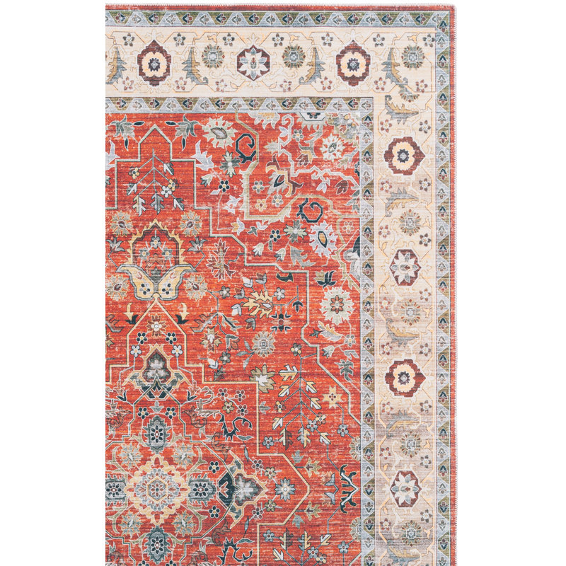 Ramil Performance Machine Washable Oriental Rug,  Square 6' 