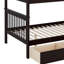 Lit superposé avec tiroirs et escaliers, structure de lit superposé avec tablettes de rangement, lit superposé en bois-1885070645