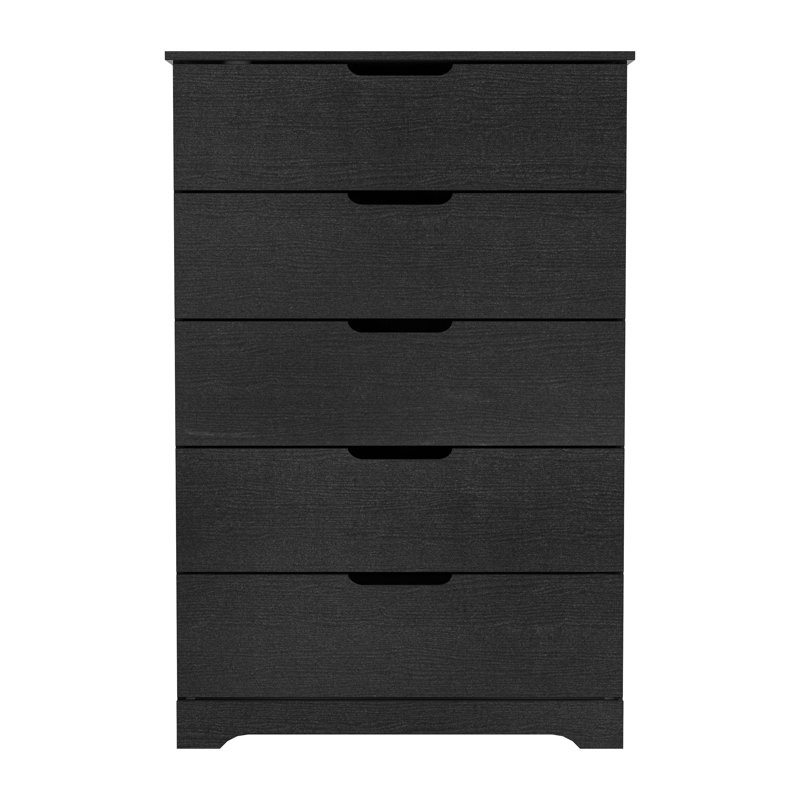 Commode 5 tiroirs l 31,5 po Aroob, Chêne noir