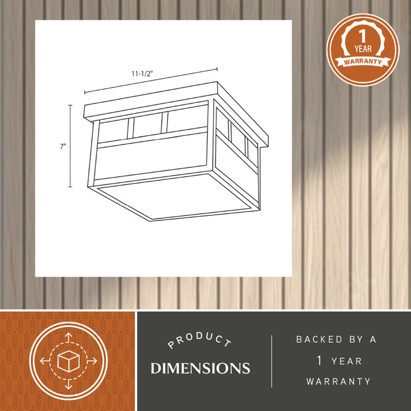 Avaline 2 - Bulb Outdoor Flush Mount, Burnished Bronze