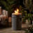 Qeven Modern 26" Cylindrical Propane Fire Pit with 40,000 BTU Concrete Build and Hidden Tank Storage-126227827