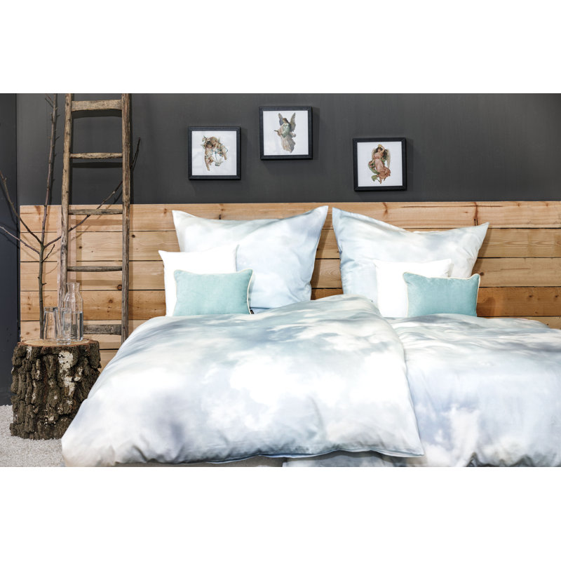 Graphic Print & Text Duvet Cover Set with Pillowcases, Single - 1 Pillowcase (80 x 80 cm)
