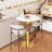 Kerubel Round Stone Top Metal Base Dining Table-1646673996