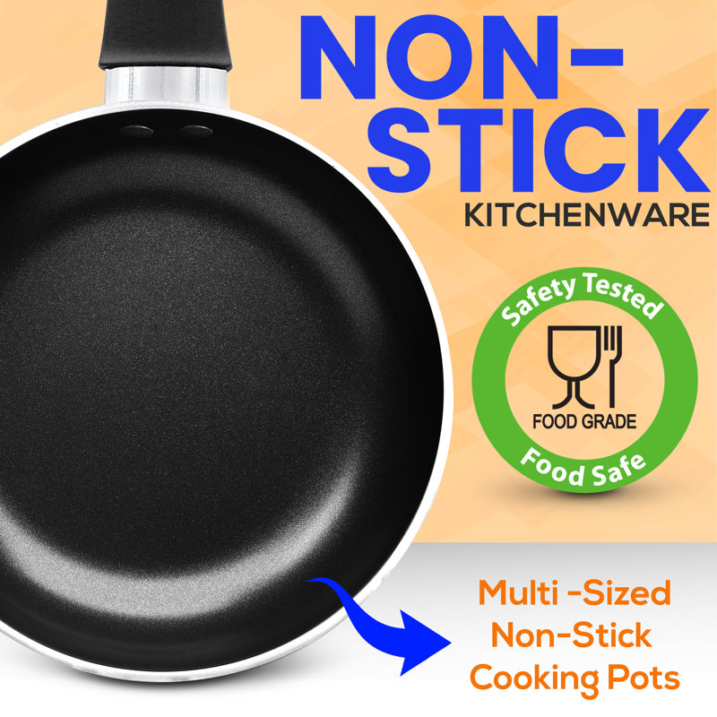 20-Piece Blue Non-Stick Aluminum Cookware Set