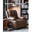 Fauteuil inclinable manuel en cuir surdimensionné 27 po-847335598
