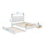 Grand lit plateforme en bois avec rangement, 2 grands tiroirs et un lit gigogne coulissant T-XL-117322680