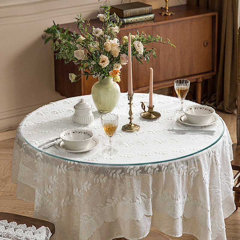 Tempered Glass Table Top Round Transparent Table Surface Round Glass Table Top Round Glass Sheet. 