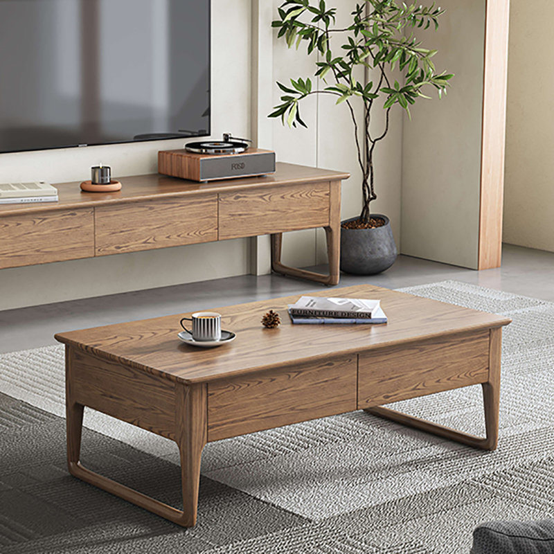 All solid wood end table