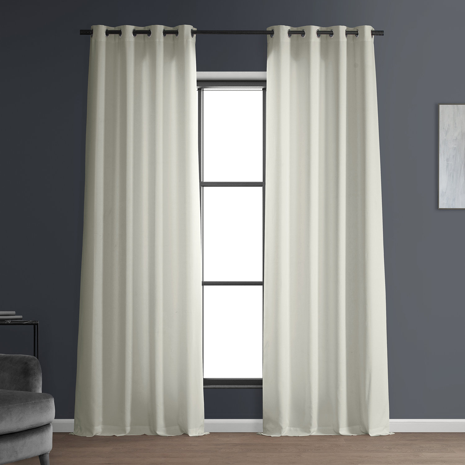 The Twillery Co.® Quint Italian Faux Linen Grommet Curtain Single Panel