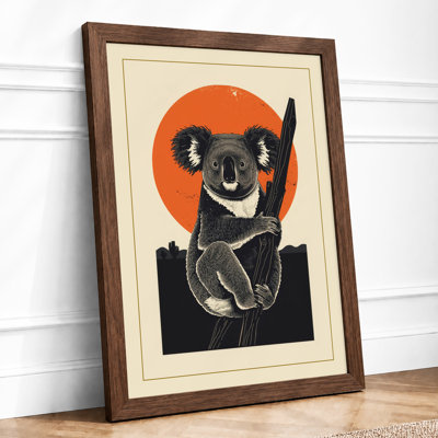 Bold Koala Geometric - Framed Print