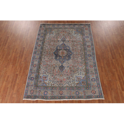 Distressed Over-Dyed Traditional Area Rug 7x10