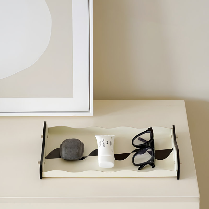 Plateau de rangement crème Wave Wave