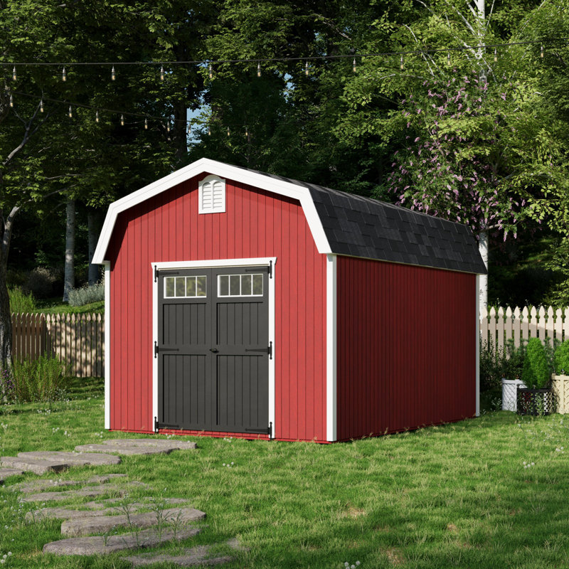 Colonial Woodbury Outdoor Wood Storage Shed, Yes, 10' x 14'