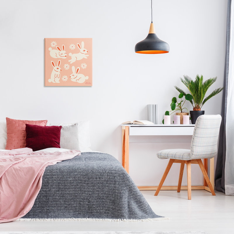 «Minimal Rabbits» par Carrie Cantwell, H 24 po x l 24 po