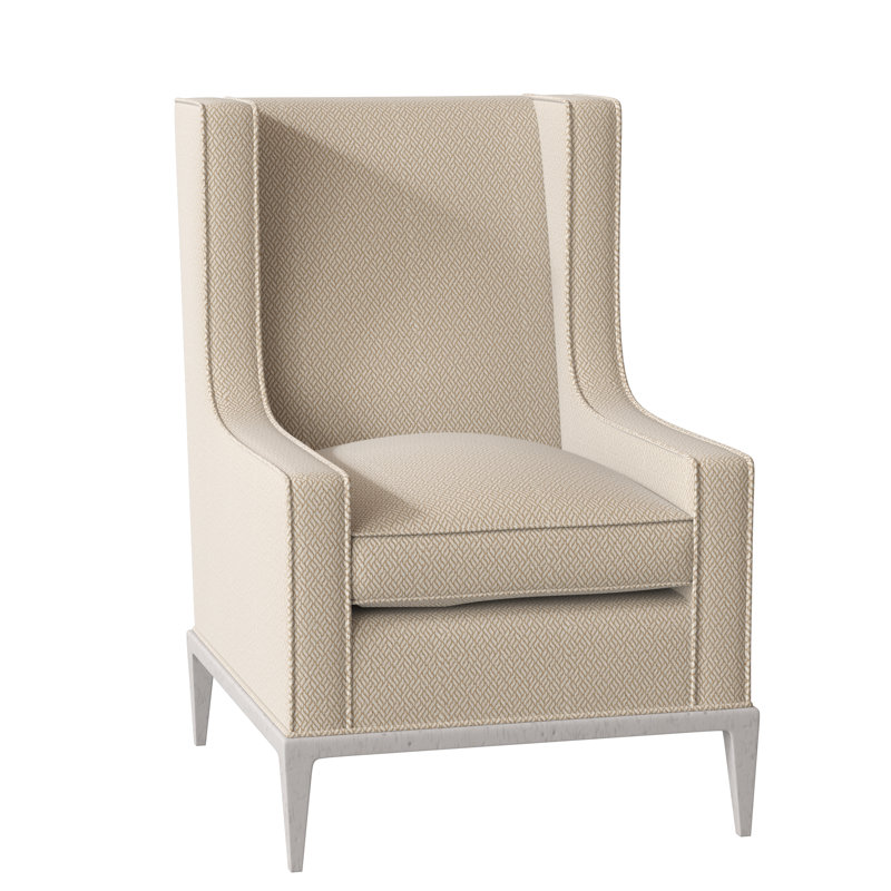 Fauteuil à oreilles 28 po Claxton, Ivoire filigrane, Bisque