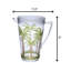 Pichet à eau en plastique incassable 2,75 pintes avec couvercle et bec - sans Bpa, conception de palmier transparent pour les fêtes tropicales, jus, limonade