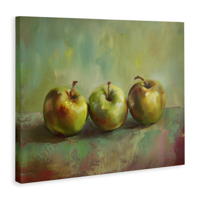 Traditional Apple Trio Still Life Canvas, design by Arlington Prints