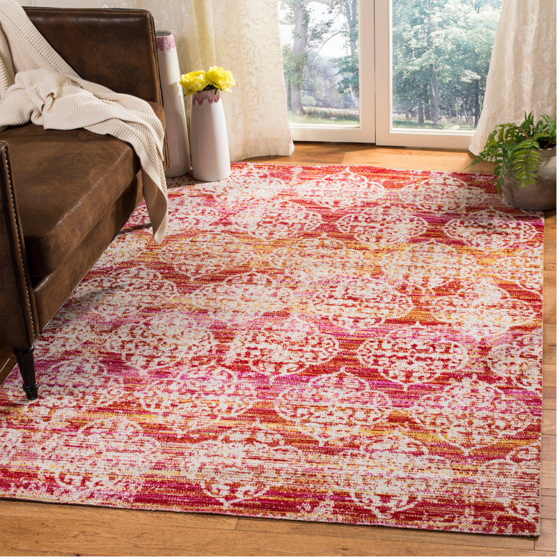 Tapis d'intérieur / extérieur à motif géométrique Griffeth Performance, Rectangle 9 pi x 12 pi