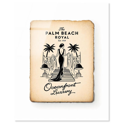 «Palm Beach Royal», reproduction d'art sur acrylique, citations, Art Remedy