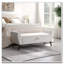 Banc de rangement moderne de 60 po avec pieds en bois Mid-Centruy-190666815