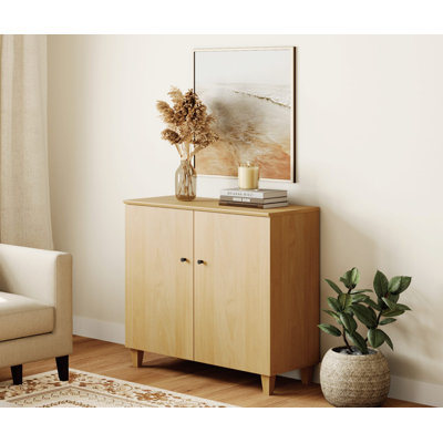 TV Stand For 32+ Inches Tvs With 2 Doors, Small TV Console Cabinet With 3 Storage Compartments For Living Room Bedroom