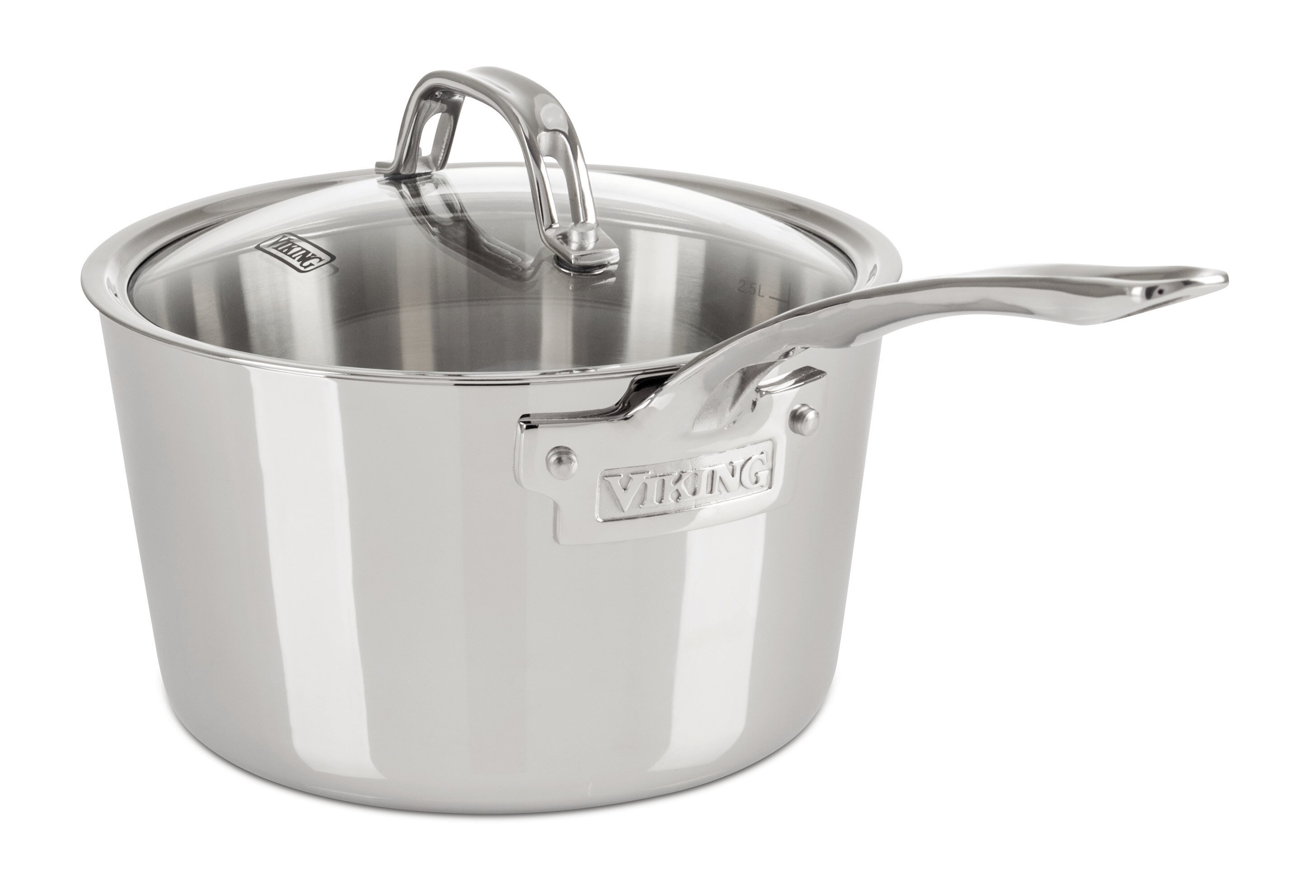  DELUXE Sauce Pan with Lid, 3 Quart 3-Ply Stainless