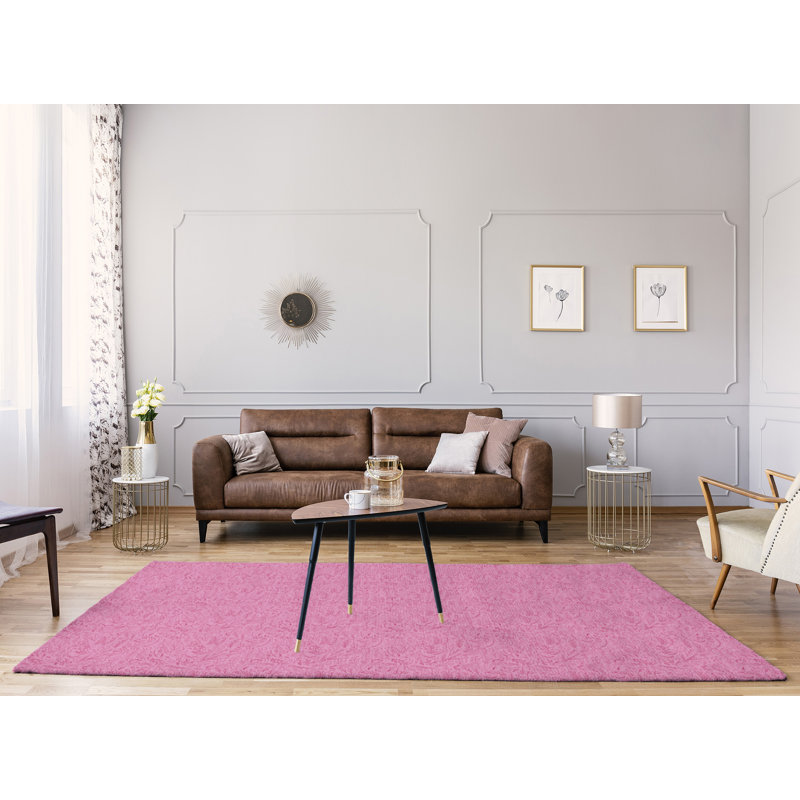Tapis de zone rose floral ditsy, Rectangle 9 pi x 12 pi
