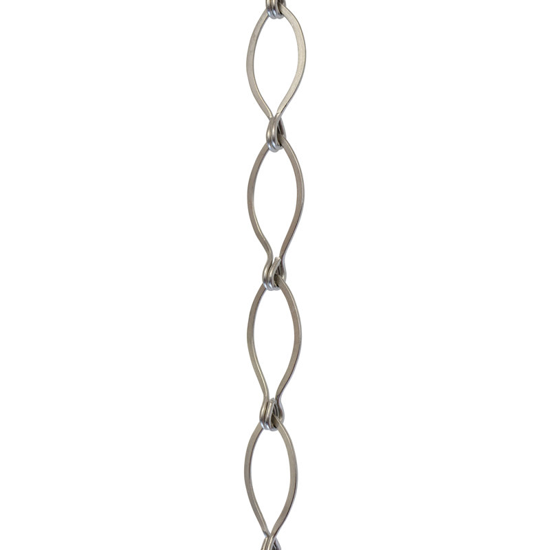 Chaîne de lustre à boucle décorative (3 pieds), Nickel satiné