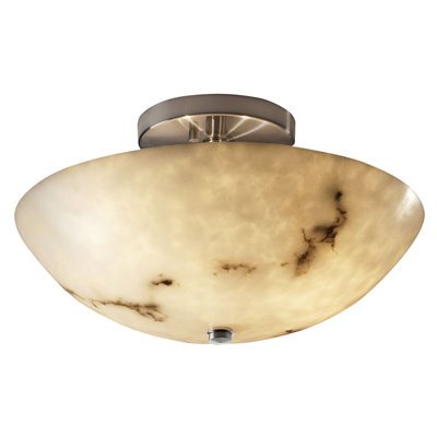 Aleynah Faux Alabaster Resin Flush Mount