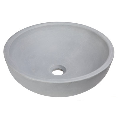 Eden Bath 16'' Concrete Circular Bathroom Sink