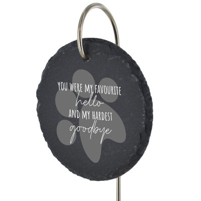 Birghild Waterproof Stone Animals Memorial Plaque