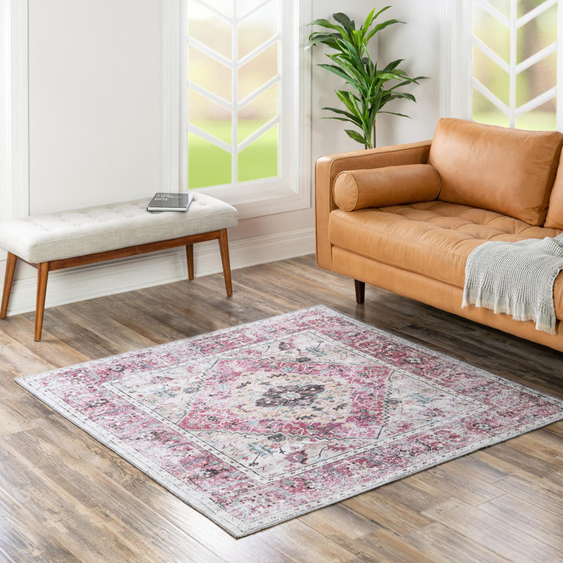 Njay Oriental Indoor Rug, Square 5'
