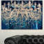 Lustre en cristal rétro bleu, art mural - Lustre en cristal-35105502-35105508
