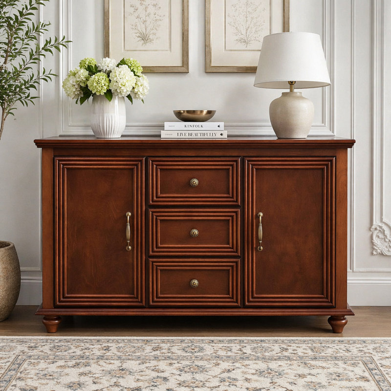 Buffet 47,3 "Mid Century, Noyer
