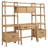 Fabian 2-Piece 3-Shelf Bookshelf With Drawer Distressed Light Brown