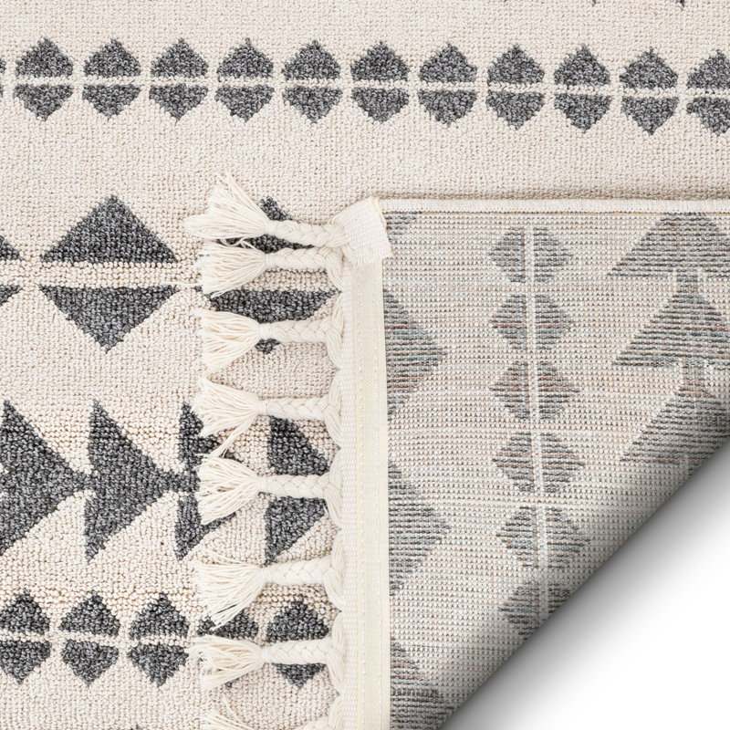 Loop-De-Loop Moroccan Synthetic Area Rug, Rectangle 120 x 180cm