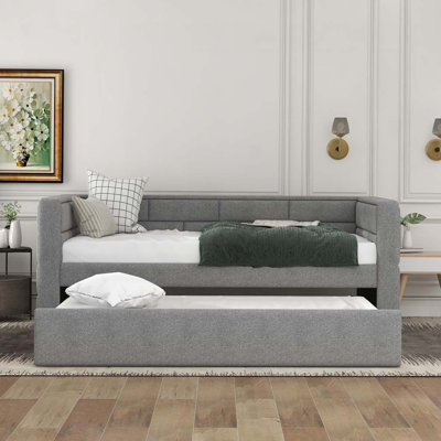 Upholstered Daybed with Trundle