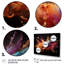 «Sudden Joy Abstract» rose et éclaboussures dorées - imprimé-505957692-505957664