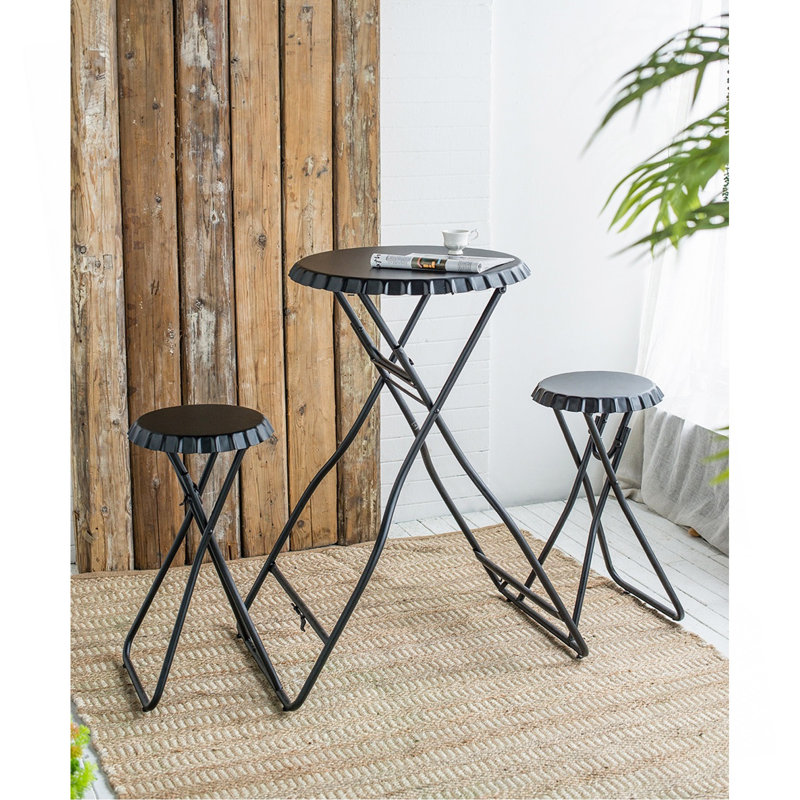 Table d'appoint 57,5 x 23,6 x 39,8 po avec deux sièges