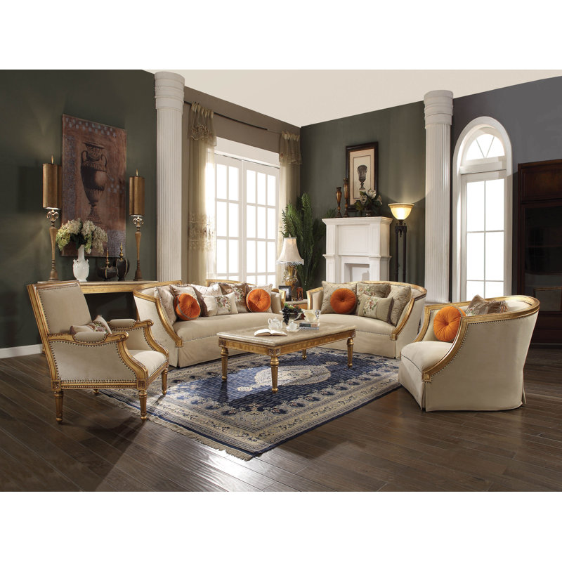 3 - Piece Marble Top Living Room Table Set