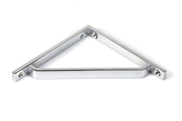 Barton Shelf Bracket, Polished Chrome, 15cm H x 5.9cm W x 1.5cm D