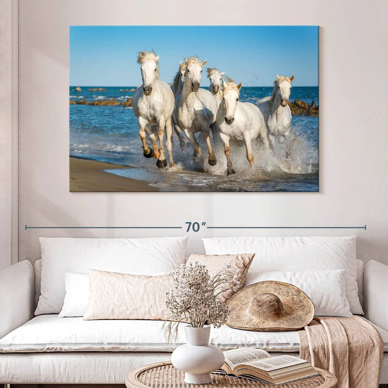 Brampt Camargue Horses, H 34 po x l 51 po