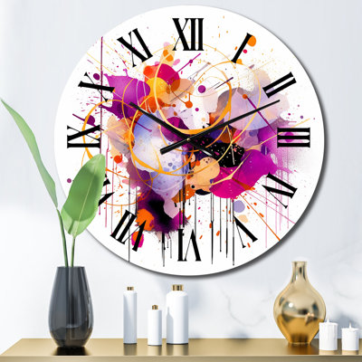 Horloge murale mauve